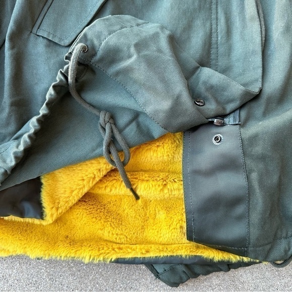 Zara Faux Fur Trimmed Hooded Parka Womens Medium - Picture 10 of 10